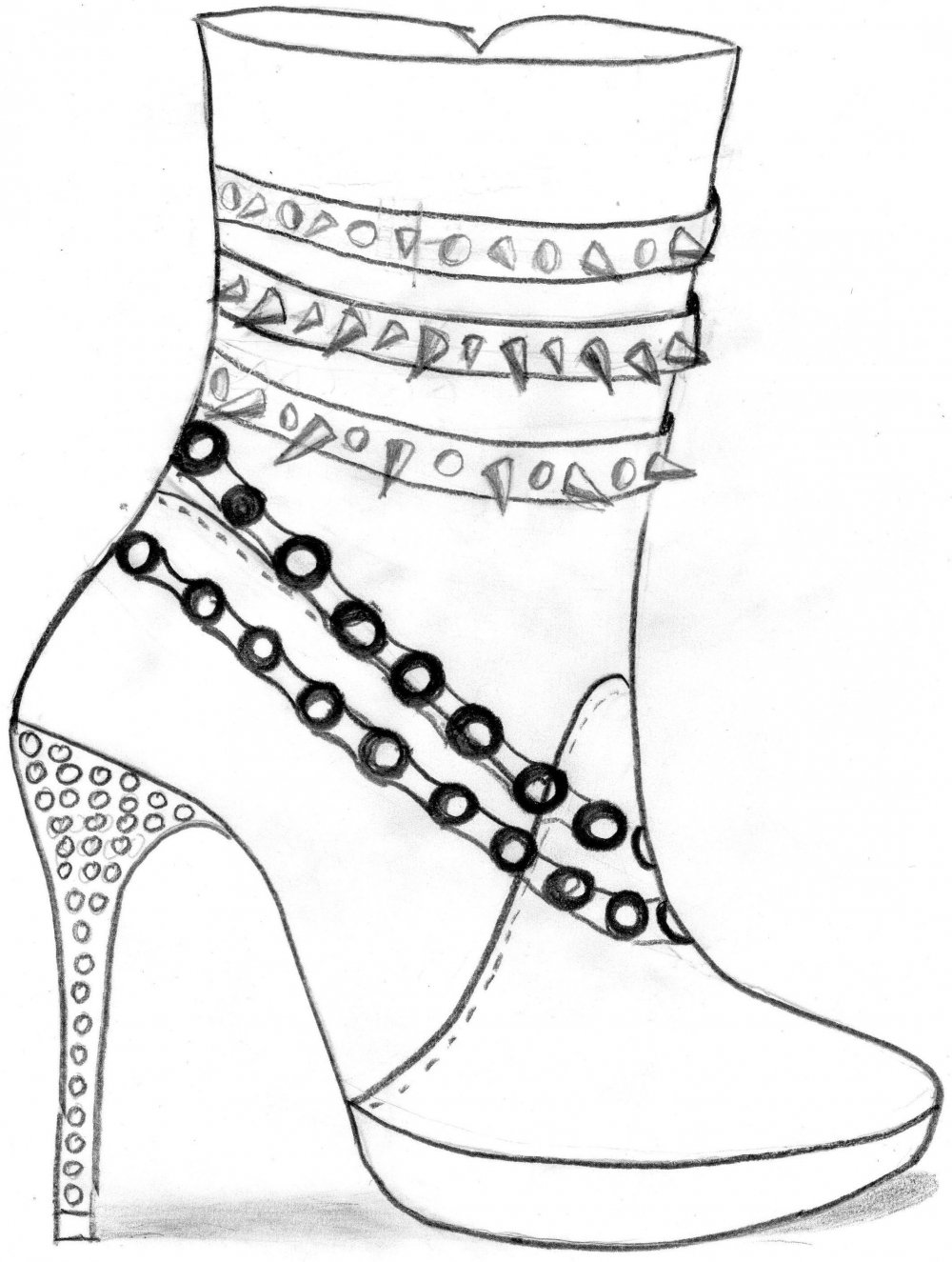 Эскиз обуви женской
