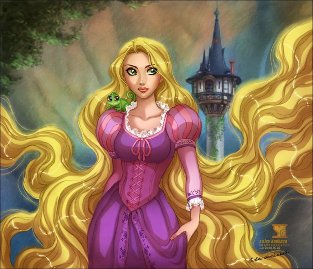 Картина с принцессой Рапунцель