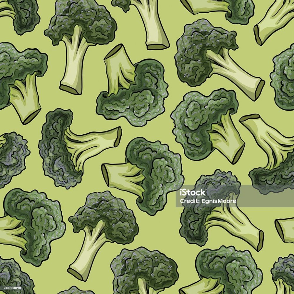Весёлые овощи брокколи