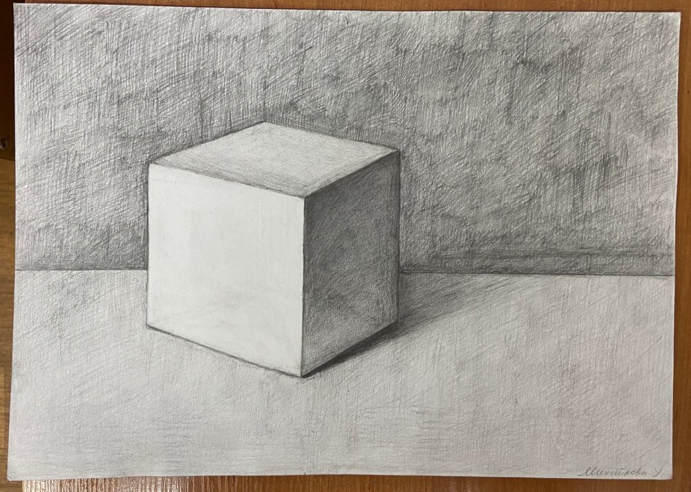 Куб карандашом