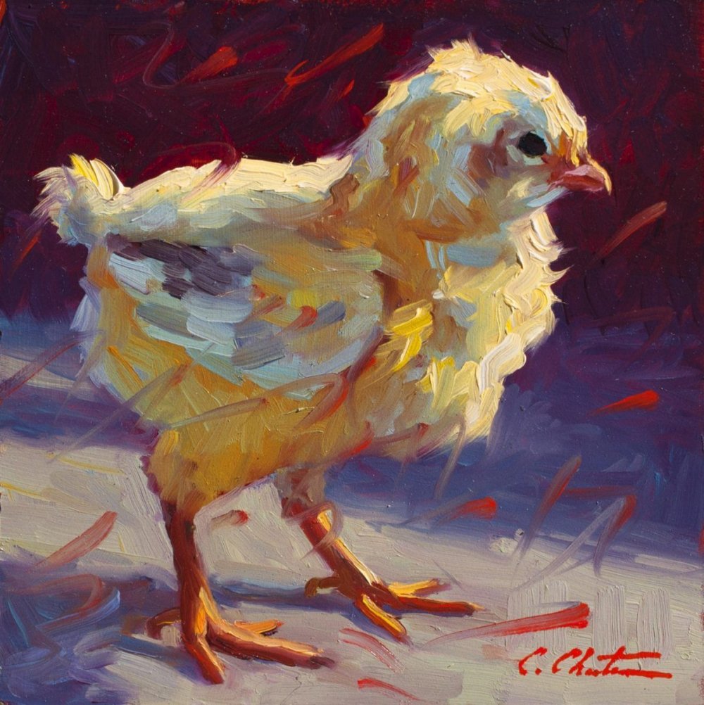 Цыплята живопись