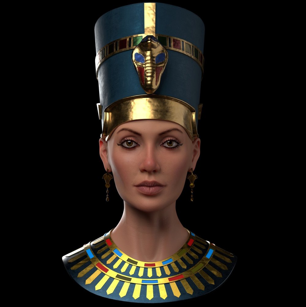 Профиль бюста царицы Нефертити