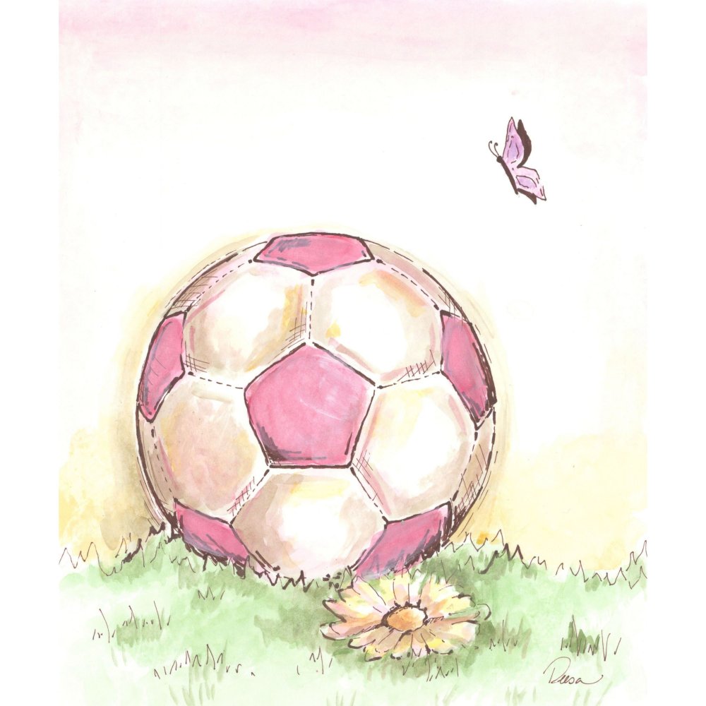 Футбольный мяч акварель