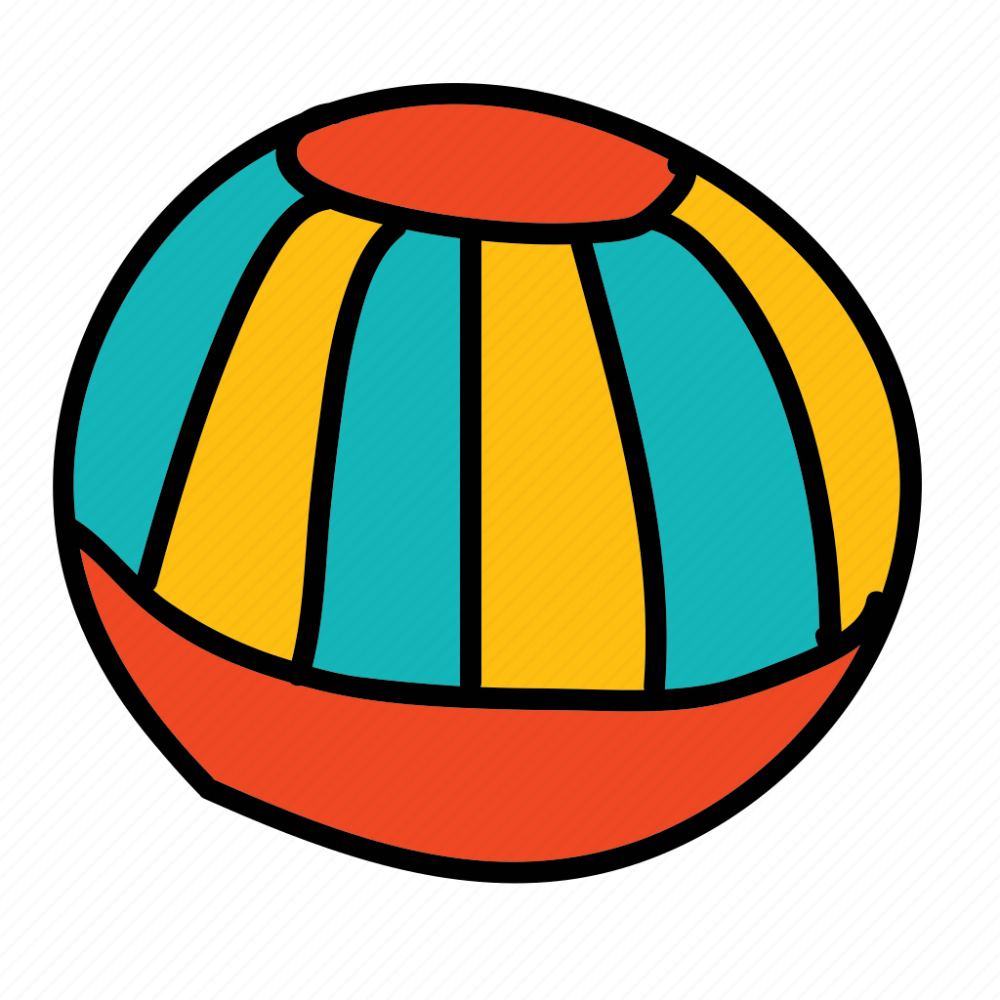 Пляжный разноцветный мяч