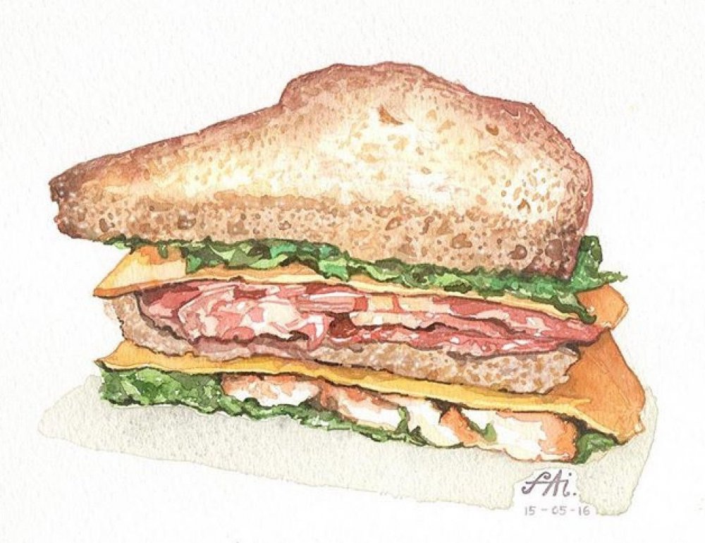 Сэндвич английский рисунок