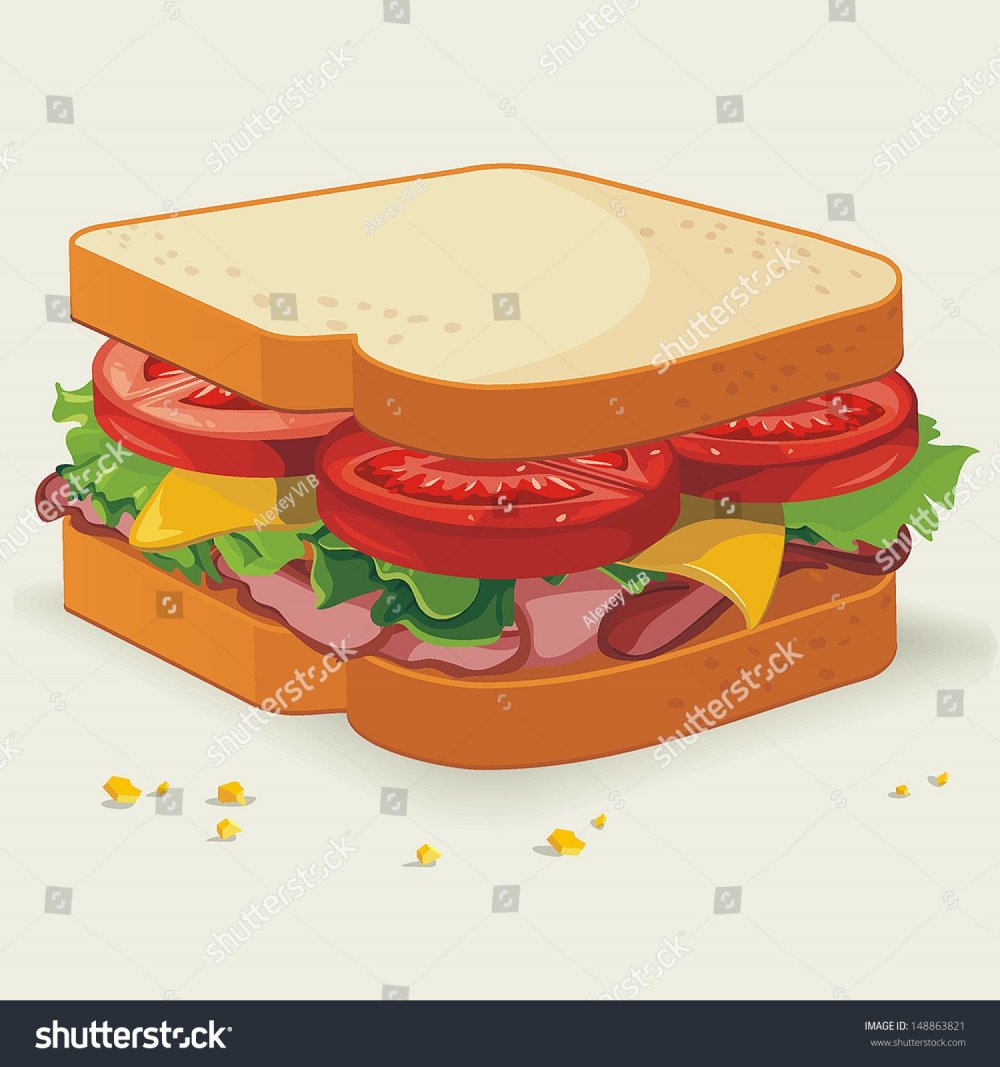 Овощной бутерброд рисунок