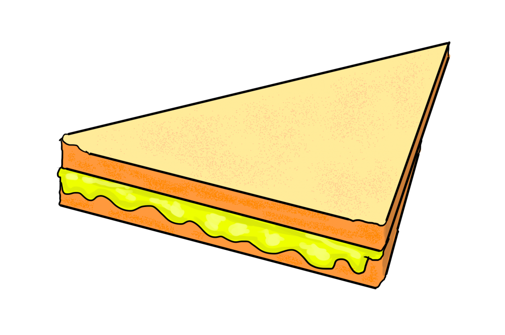 Бутерброд с колбасой вектор