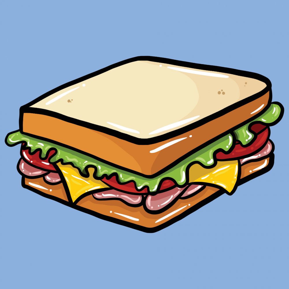 Рисунки легкие бутерброды