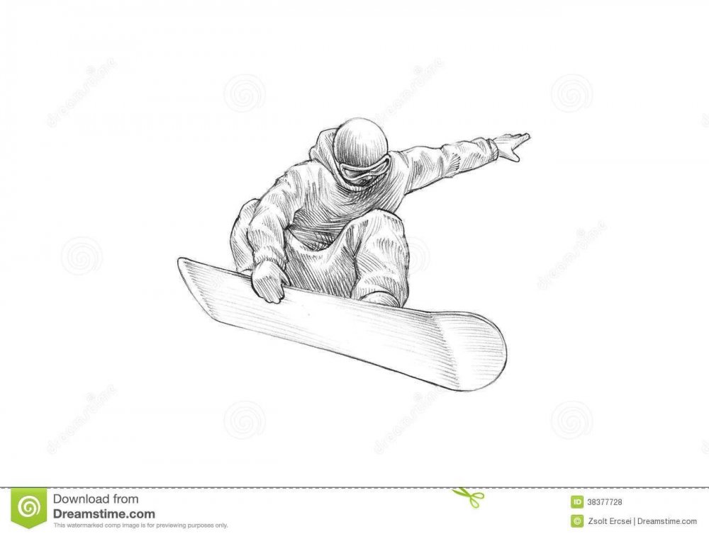 Эскиз сноубордиста