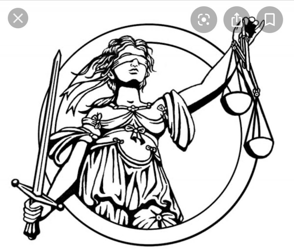 Фемида богиня правосудия в векторе