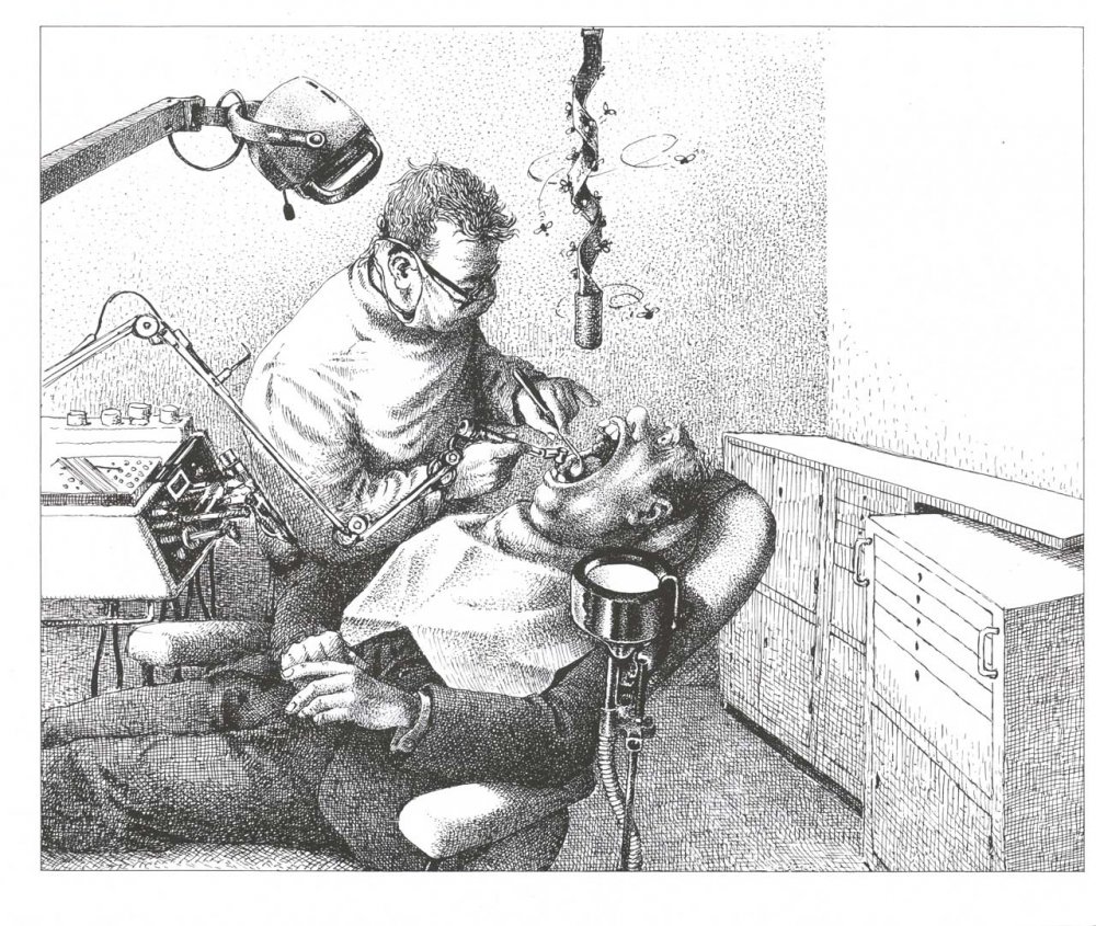 Иллюстрация к рассказу Чехова Ах зубы