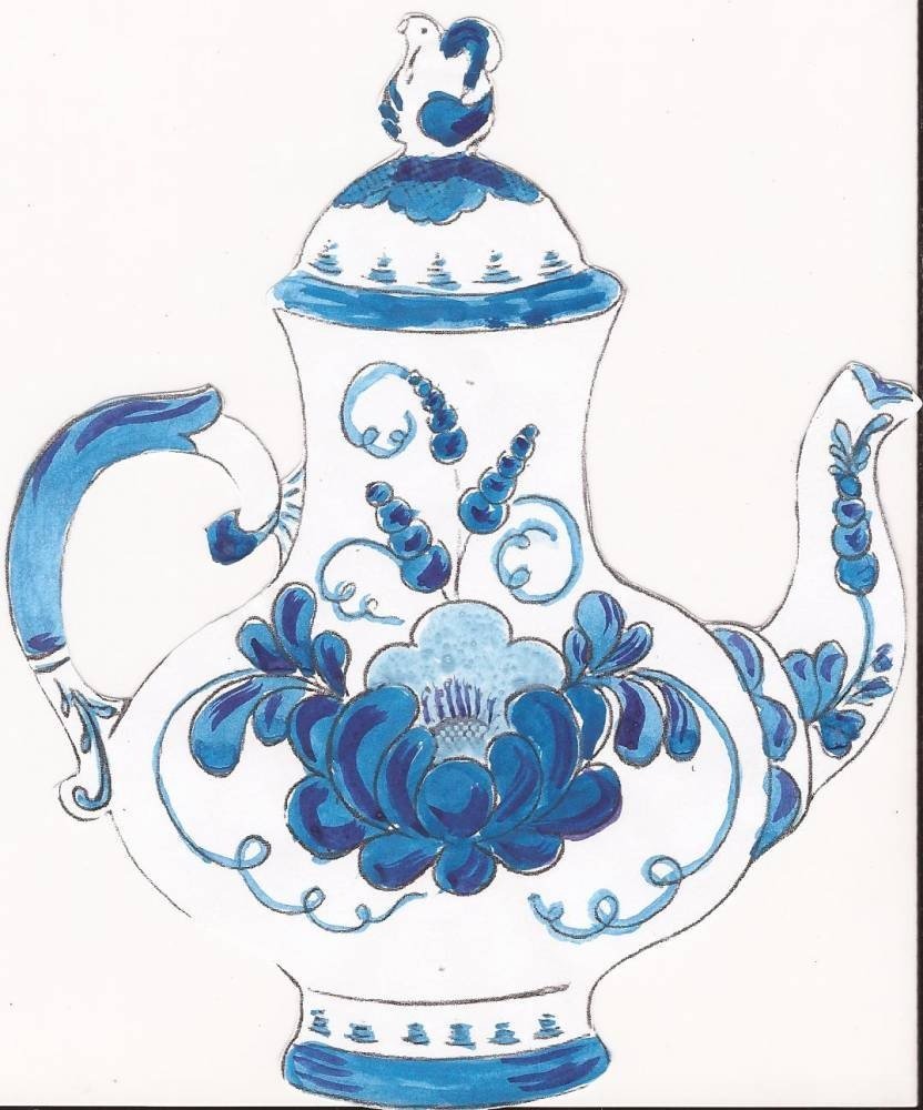 Чайник-кумган основа для росписи Гжель