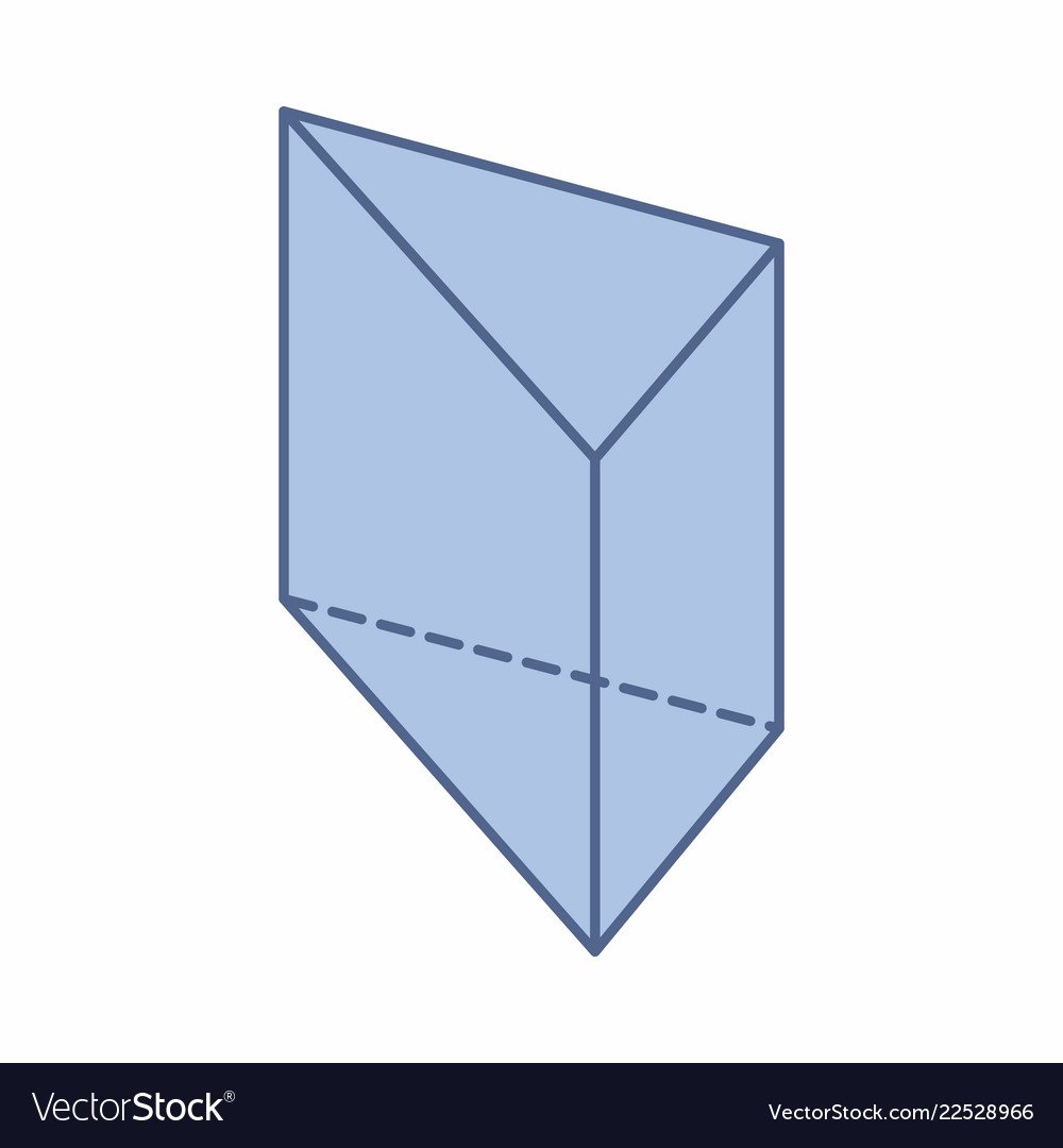 Рисунок треугольной Призмы цветной