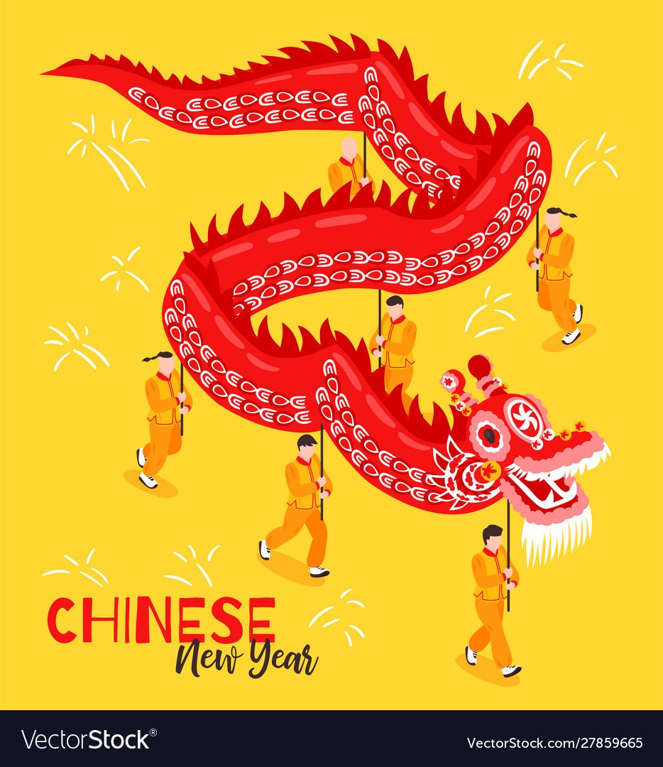Плакат новый год в Китае