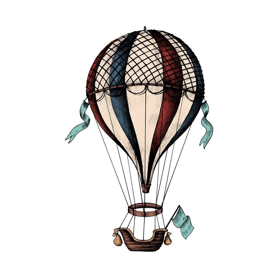 Старинный воздушный шар клипарт