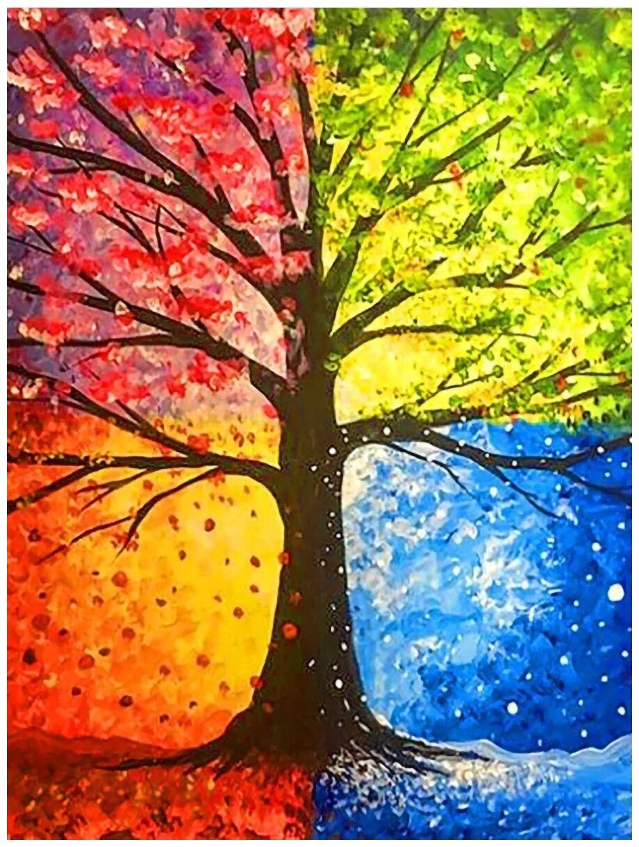 Красочное дерево красками