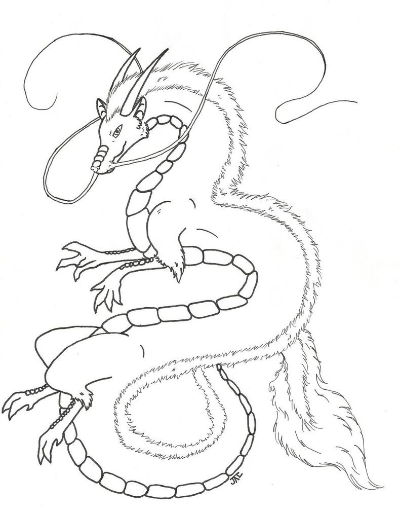 Китайский дракон рисунок простой
