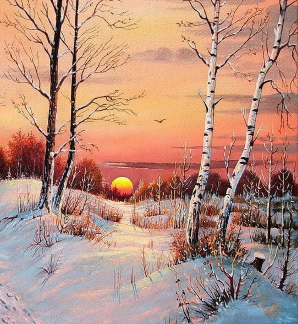 Ольги Базановой - "зимний закат"