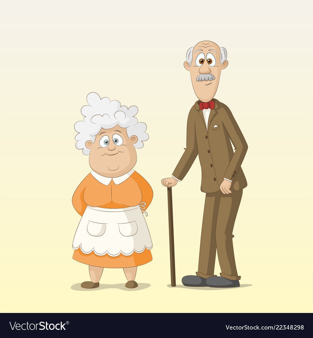 Бабушка и дедушка мультяшные