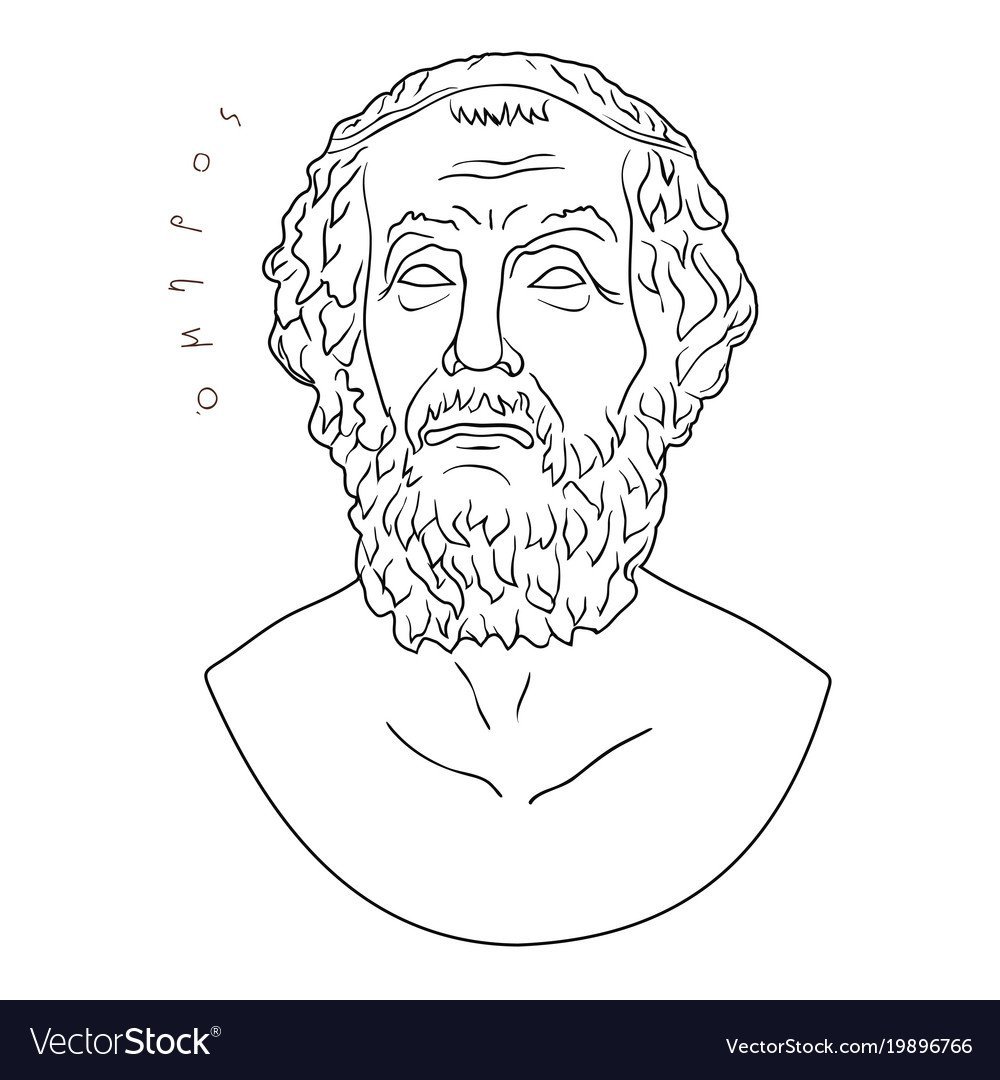 Гомер греческий поэт рисунок