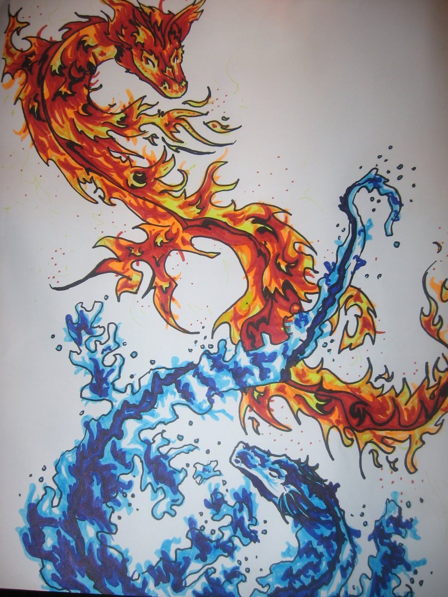 Китайский дракон огонь и вода
