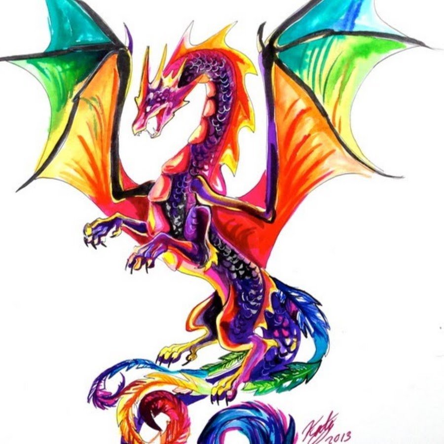 Разноцветный дракон
