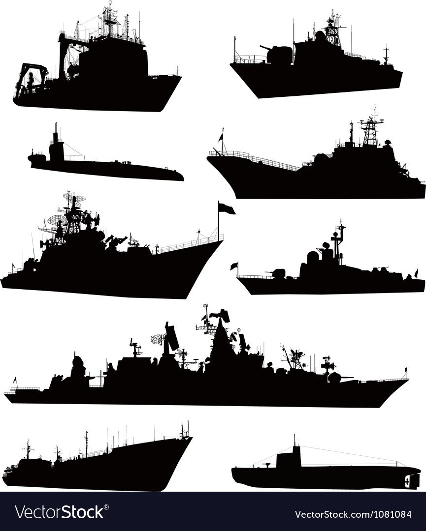 Военный крейсер вектор