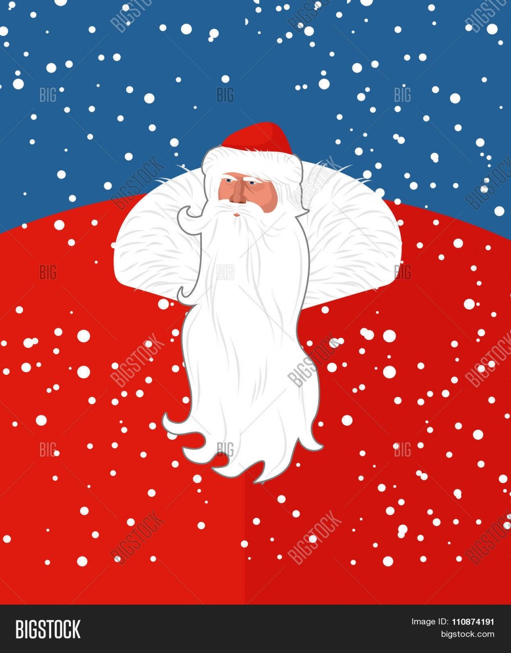 Дед Мороз с бородой vector