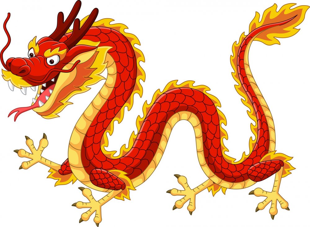 Китайский дракон мультяшный