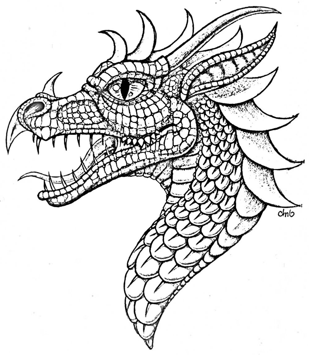 Зентангл китайский дракон