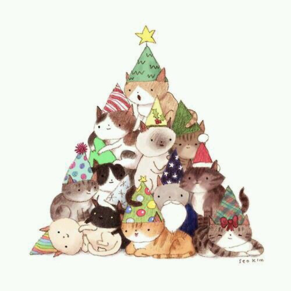 Новогодняя елка из котов