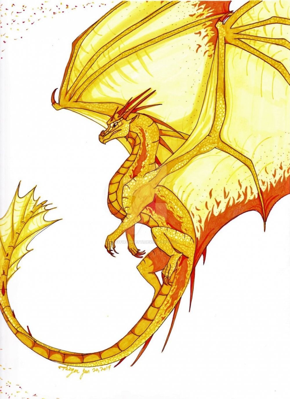 Желтый Огненный дракон