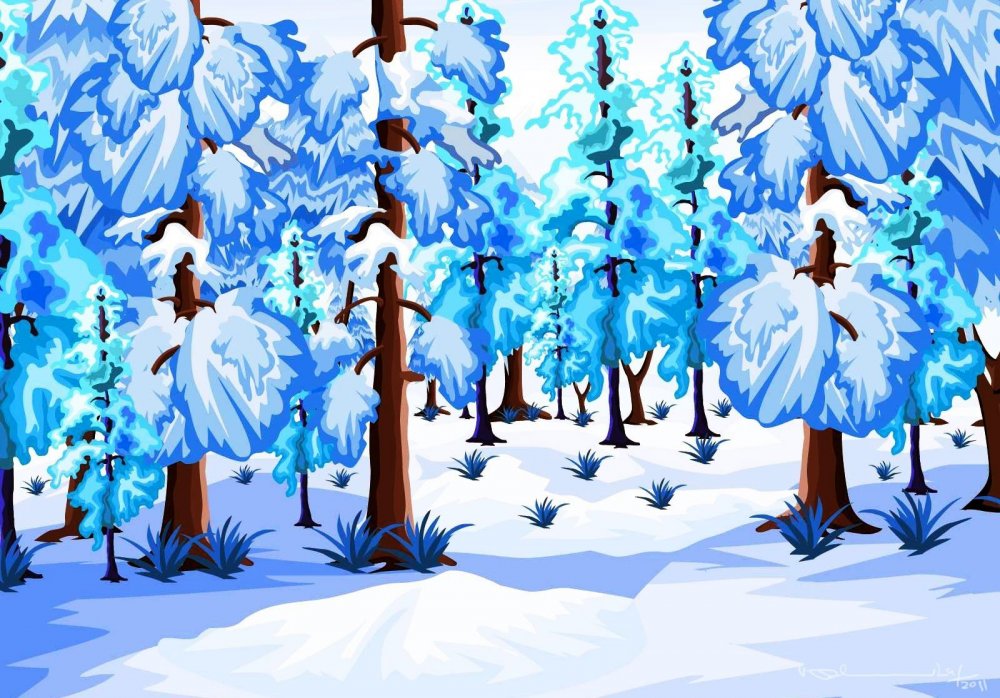 Сказочный зимний лес для детей