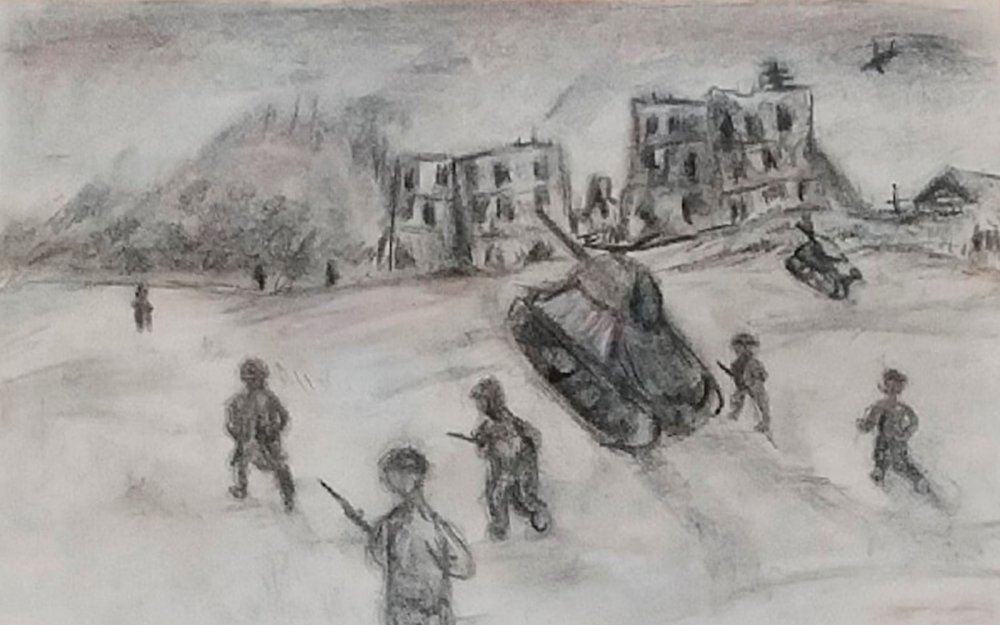 Победа сталинградской битвы рисунки