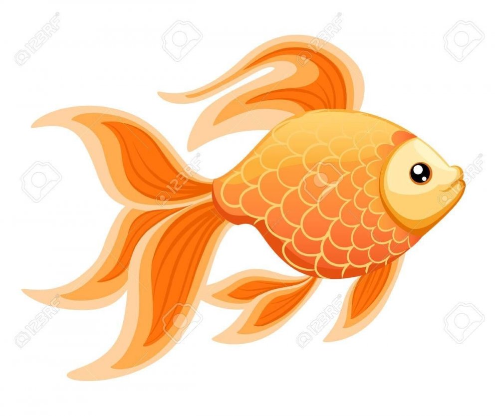 Золотая рыбка для вырезания
