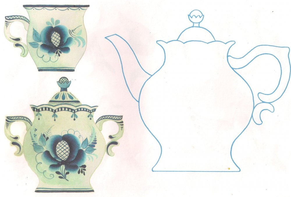 Чайник-кумган основа для росписи Гжель