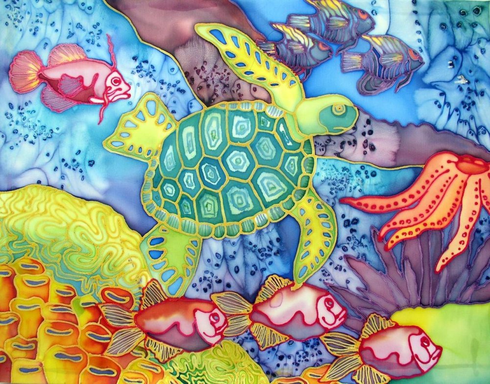 Морская черепаха батик