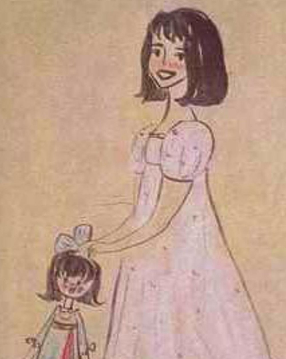 Надежда Рушева рисунок женщина с ребенком