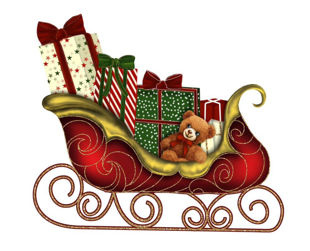 Сани Деда Мороза с подарками
