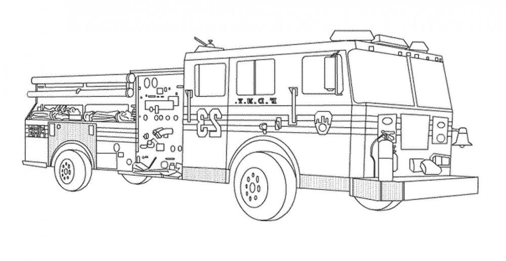 Раскраски пожарная машина ЗИЛ 131