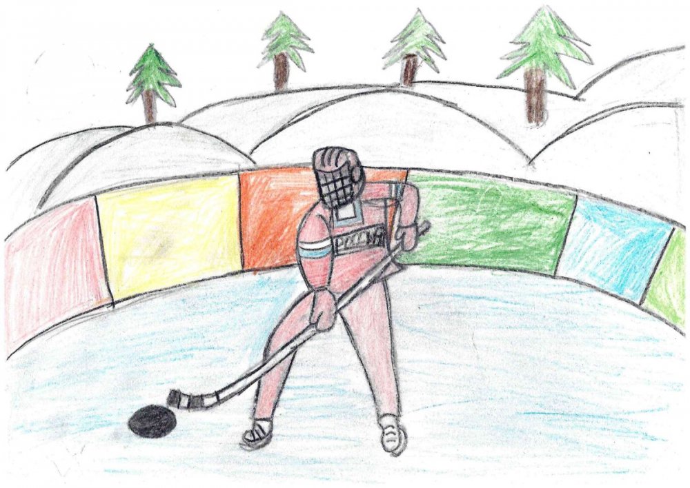 Рисунок на тему спорт 7 класс хоккей