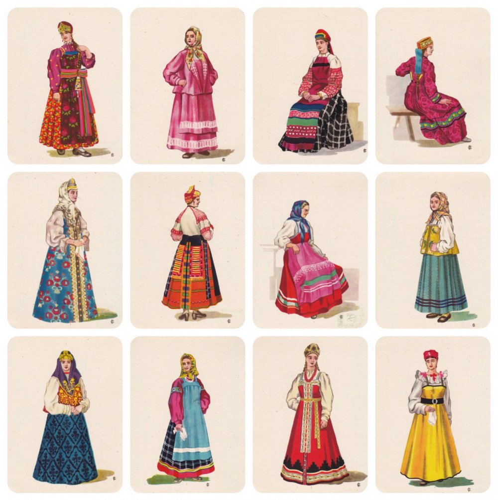 Цветовая гамма русского национального костюма