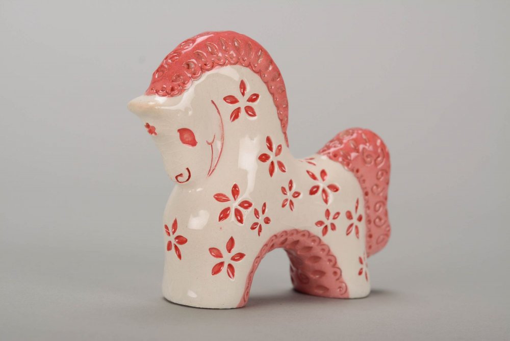 Пряник конь с розовой гривой