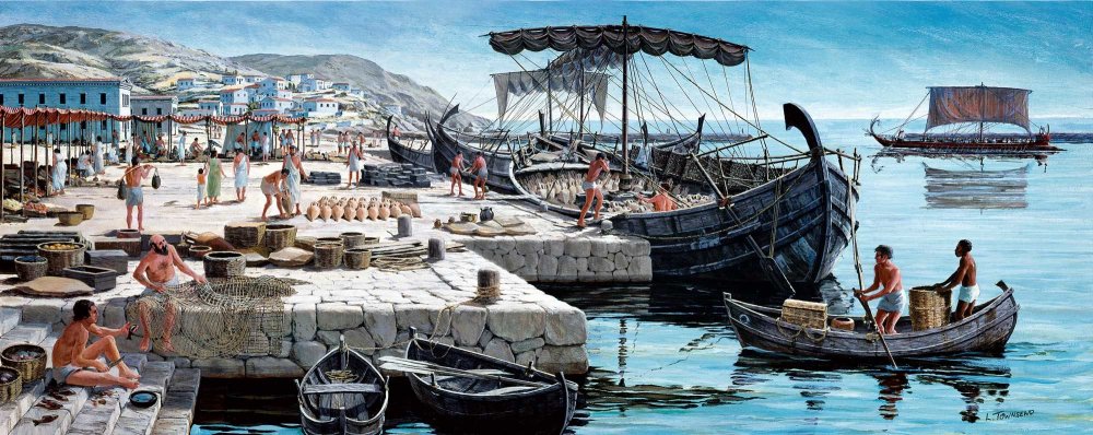 Торговый порт Пирей древняя Греция
