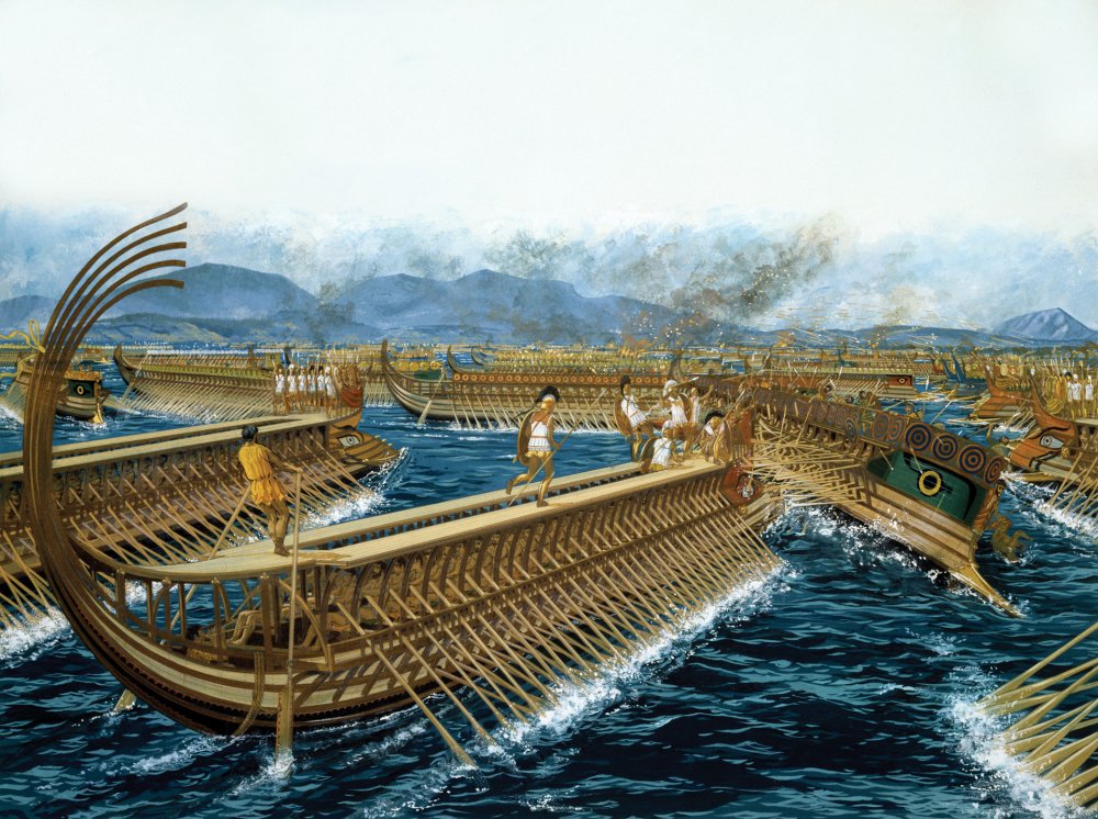 Саламинское сражение в древней Греции