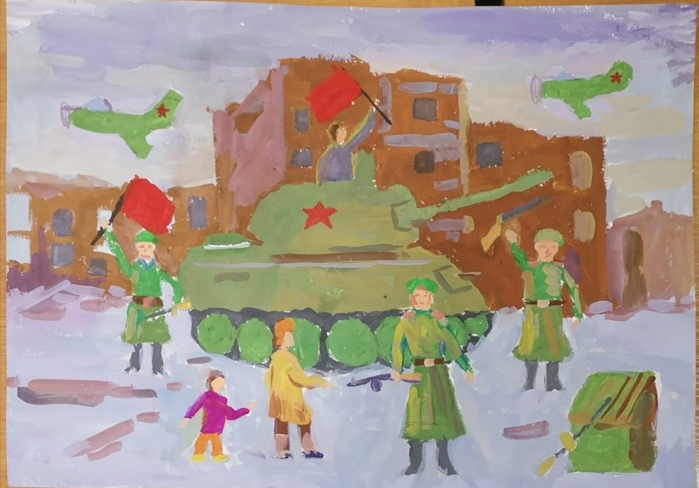 Ленинградская битва рисунок