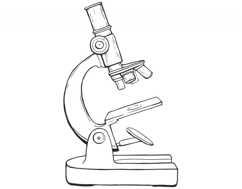Микроскоп без подписей