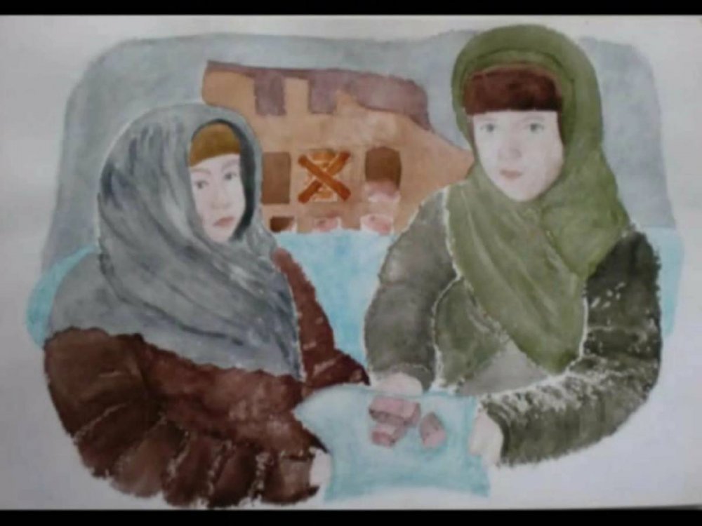 Блокадный хлеб Ленинграда рисунки детей