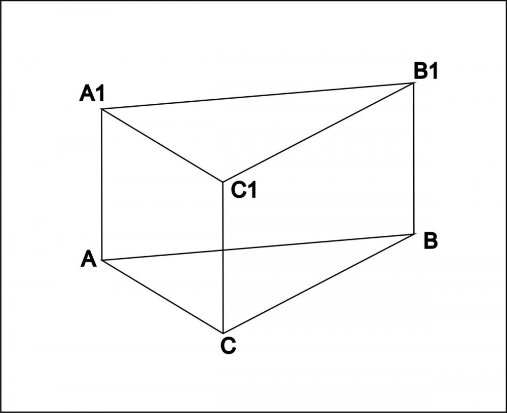 Прямоугольная Призма с основанием прямоугольный треугольник