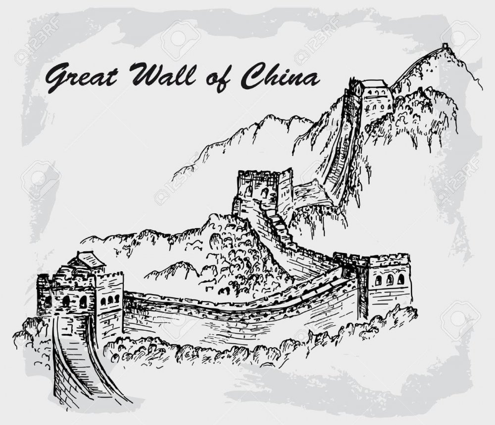 Великая китайская стена вектор